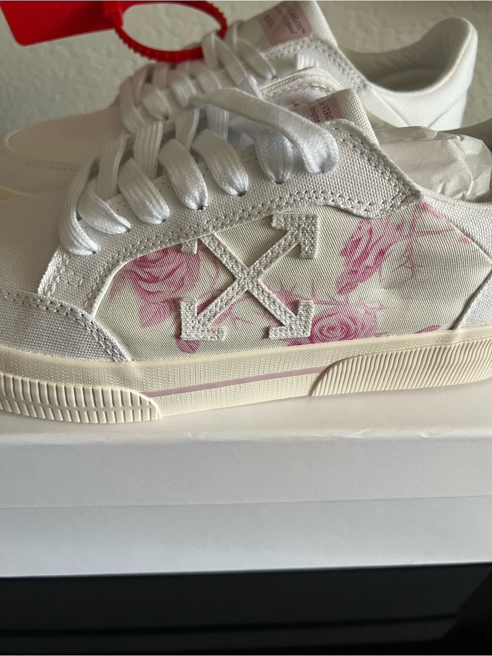 Off-White Women’s Off-White New Low Vulcanized Animation "White Pink Floral" - Picture 5 of 6
